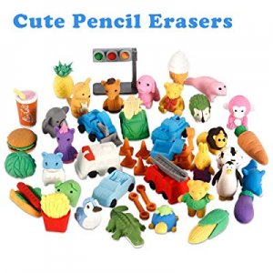 40PCS/Pack Simulation Car Animal Vegetables Mini Erasers Cute Toys for Children now 60.0% off , Pa..