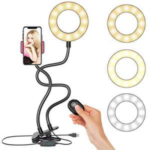 Selfie Ring Light now 40.0% off , Upgraded Ring Light with Wireless Remote and Cell Phone Holder S..