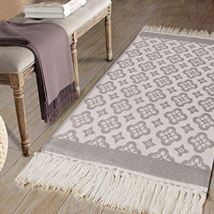 Cotton Printed Area Rug now 15.0% off , Seavish Decorative Hand Woven Runner Carpet, Fern Green Br..