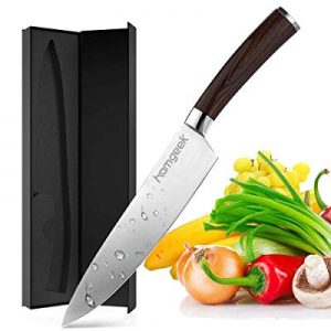 Homgeek Chef Knife now 70.0% off ,8 inch German High Carbon Stainless Steel Sharp Blade Kitchen Kn..