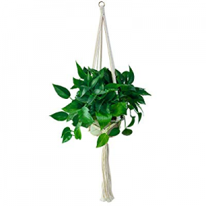 One Day Only！70.0% off BOMPOW Macrame Plant Hangers Indoor Outdoor Hanging Planter Basket Cotton R..