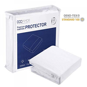 Docamor 100% Waterproof Mattress Protector now 20.0% off , Hypoallergenic Mattress Cover with Prem..