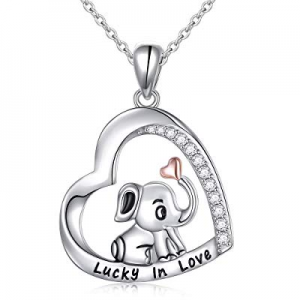 Sterling Silver Forever Love Animal Heart Pendant Necklace Earrings Rings for Women Girls now 50.0..