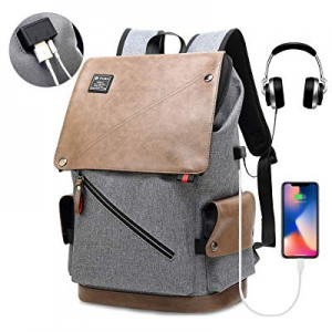 Casual Laptop Backpack now 45.0% off , Large College School Backpack for Men&Women with USB Chargi..