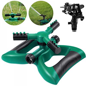 Homemaxs Lawn Sprinkler 3 Arm with Impact Sprinkler now 18.0% off , Automatic 360 Degree Rotating,..