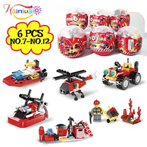222Pcs Fire Rescue Vehicles Building Blocks Set  now 50.0% off , 6 Different Models filled in 6 Ea..