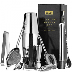 11 Piece Cocktail Shaker Set now 30.0% off , Koviti Stainless Steel Bartender Kit - 18 and 28 oz S..