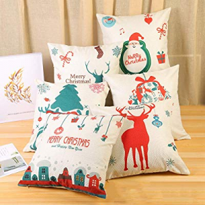 6 Packs Christmas Pillows Covers 18 X 18 Christmas Decorations Pillows Covers Christmas Decorative..