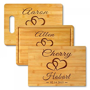 Personalized Cutting Board now 60.0% off , Engraved Bamboo Wood Serving Board for Mothers Customiz..