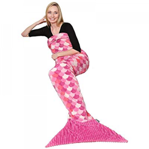 30.0% off Kanguru Polyester Mermaid Tail Blanket for Adult- Living Room Sleeping Blankets-Super Wa..