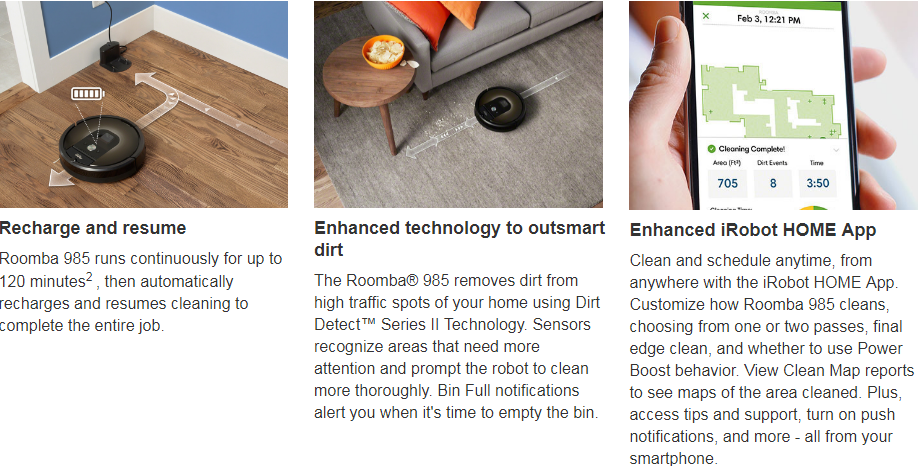 irobot roomba 985 wi-fi connected robot vacuum costco