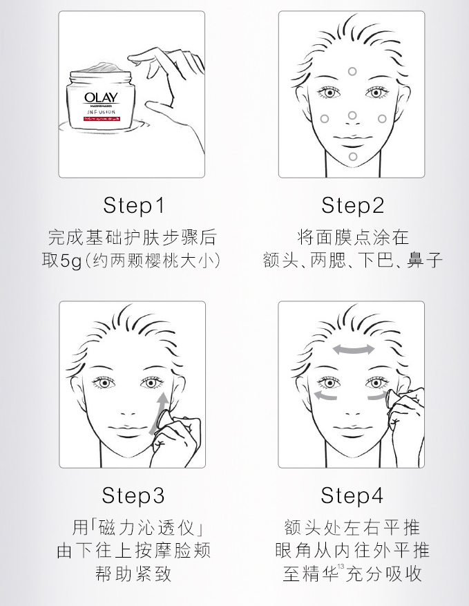 olay 磁力导入面膜 磁力导入仪套装热卖 提拉紧致 补