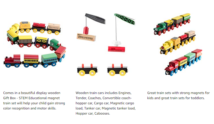 play 22 wooden train set