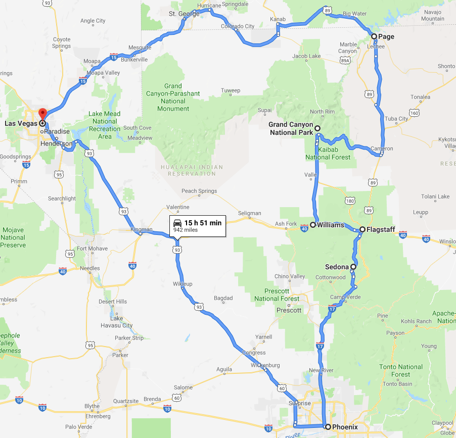 7-Day Road Trip Itinerary: Las Vegas to Page, Arizona - Extrabux