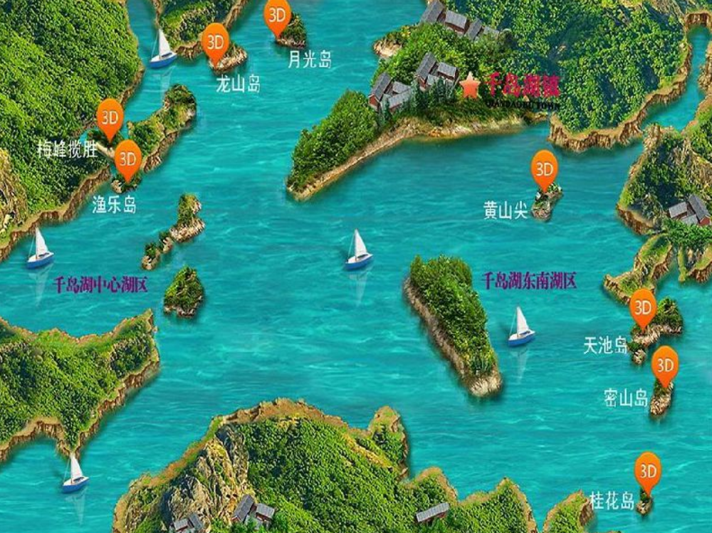 千岛湖自驾最美路线图图片